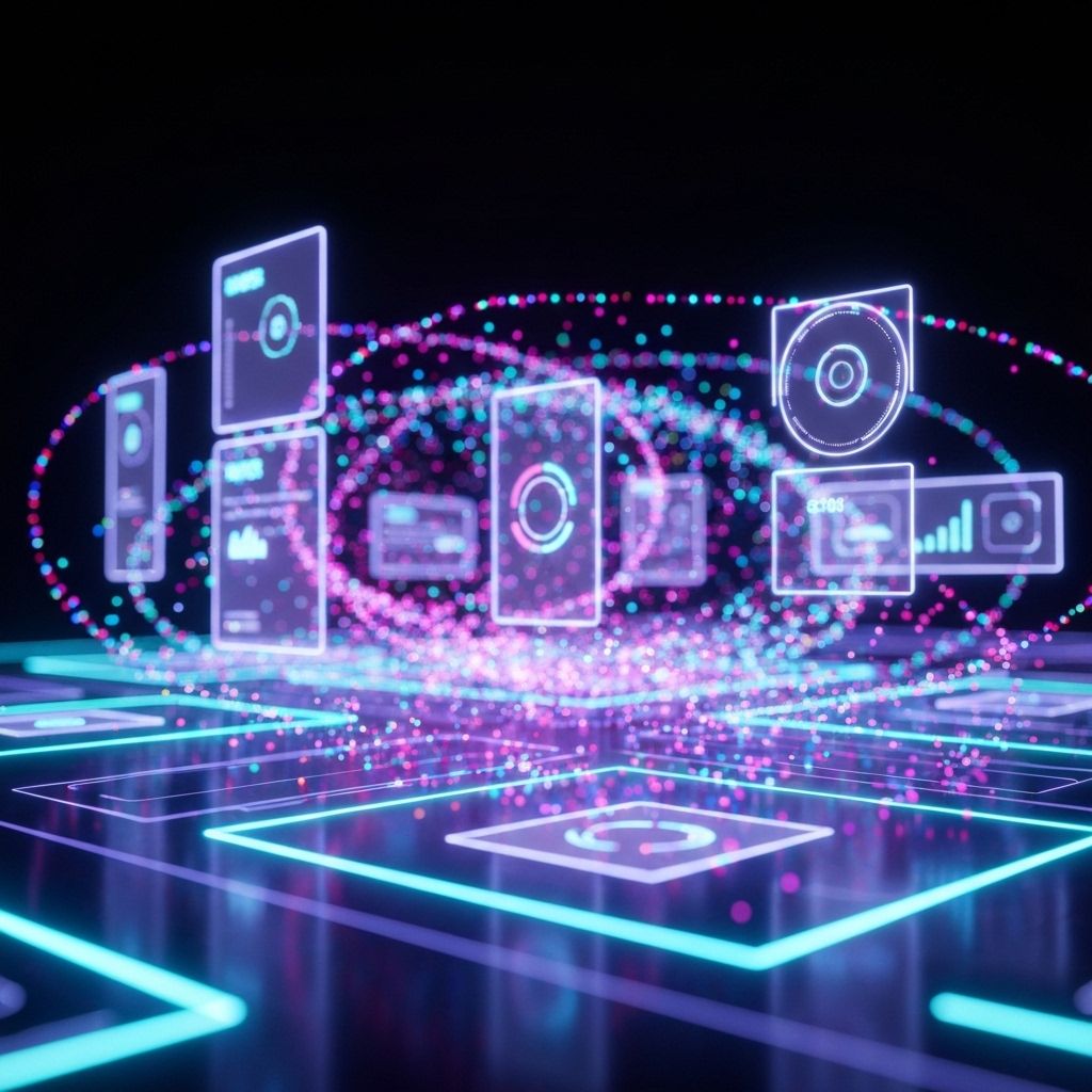 Dynamic 3D technology visualization with holographic elements